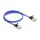 RJ45 Flachband Netzwerkkabel mit Geflechtmantel Cat.6A U/FTP 0,5 m blau