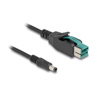 PoweredUSB Kabel Stecker 12 V zu DC 5,5 x 2,5 mm Stecker 3 m