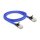RJ45 Flachband Netzwerkkabel mit Geflechtmantel Cat.6A U/FTP 1 m blau