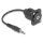 Delock D-Typ Kabel 3,5 mm 3 Pin Klinkenstecker zu Buchse schwarz 20 cm
