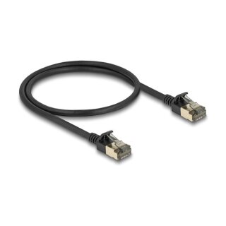 RJ45 Netzwerkkabel Cat.8.1 F/FTP Slim Pro 0,5 m schwarz