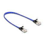 RJ45 Flachband Netzwerkkabel mit Geflechtmantel Cat.6A...