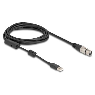 High-Res Audio Konverterkabel XLR 3 Pin zu USB Type-A analog zu digital 3 m