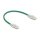 RJ45 Netzwerkkabel Cat.6A Stecker zu Stecker mit gebogener Rastnase U/FTP Slim 0,3 m grün