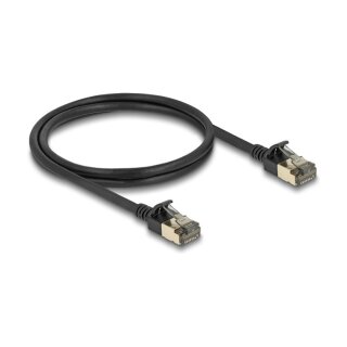 Delock RJ45 Netzwerkkabel Cat.8.1 F/FTP Slim Pro 1 m schwarz