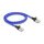 RJ45 Netzwerkkabel mit Geflechtmantel Cat.6A U/FTP Slim 1 m blau