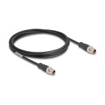 Delock M12 Kabel X-kodiert 8 Pin Stecker zu Stecker PVC 2 m