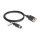 Delock M12 Kabel D-kodiert 4 Pin Buchse zu RJ45 Buchse zum Einbau Cat.5e FTP 1 m schwarz