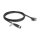 Delock M12 Kabel D-kodiert 4 Pin Buchse zu RJ45 Stecker mit Schrauben Cat.5e FTP 2 m schwarz
