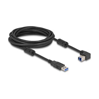 Delock USB 5 Gbps Kabel Typ-A Stecker zu Typ-B Stecker 90° oben gewinkelt 5 m