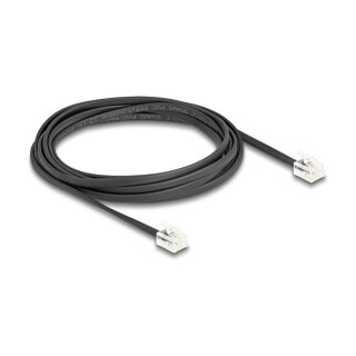 Delock Telefonkabel RJ11 Stecker zu RJ11 Stecker schwarz 2 m