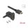 Delock Keystone Modul HDMI Einbaubuchse 45° gewinkelt zu HDMI Stecker mit 30 cm Kabel 8K 60 Hz schwarz