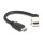 Delock Keystone Modul Kabel HDMI Stecker zu Buchse 45° gewinkelt 8K 60 Hz 20 cm schwarz