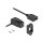 Keystone Modul Mini DisplayPort Einbaubuchse zu DisplayPort Buchse 45° gewinkelt mit 30 cm Kabel 8K 30 Hz schwarz