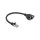 Netzwerk Verlängerungskabel S/FTP RJ45 Stecker zu RJ45 Buchse Cat.6A flache Ausführung 0,25 m schwarz