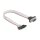 Flachbandkabel RS-232 mit 9 x Pfostenbuchse zu D-Sub 9 Pin Stecker mit Muttern 30 cm