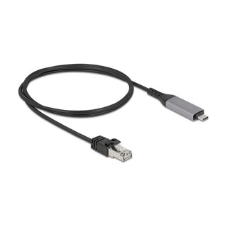 Delock USB LAN Kabel USB Type-C™ zu RJ45 Gigabit Ethernet 1 m