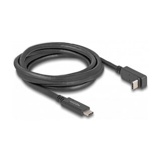 Delock USB 5 Gbps Kabel USB Type-C™ Stecker zu USB Type-C™ Stecker gewinkelt oben / unten 2 m 4K PD 60 W mit E-Marker