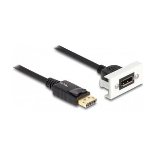 Delock Easy 45 DisplayPort 8K 30 Hz Modul mit Kabelpeitsche, 22,5 x 45 mm