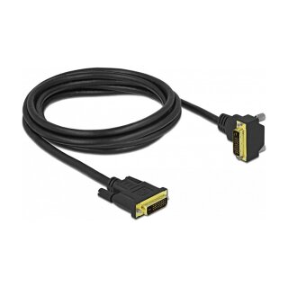 Delock DVI Kabel 24+1 Stecker zu 24+1 Stecker gewinkelt 2 m
