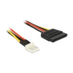 Delock Stromkabel SATA 15 Pin Buchse > 4 Pin Floppy...