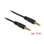 Delock Klinkenkabel 3,5 mm 5 Pin Stecker zu Stecker 3 m...