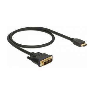 Delock HDMI zu DVI 18+1 Kabel bidirektional 0,5 m