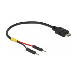 Delock USB Stromkabel Micro-B auf 2 x Pfostenstecker einzeln Strom 10 cm