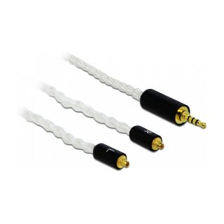 Delock Audio Kabel 2,5 mm 4 Pin Klinkenstecker zu 2 x MMCX Stecker 1,20 m