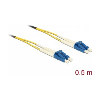 Delock Kabel Lichtwellenleiter LC > LC Singlemode OS2 0,5 m