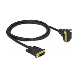 Delock DVI Kabel 24+1 Stecker zu 24+1 Stecker gewinkelt 1 m