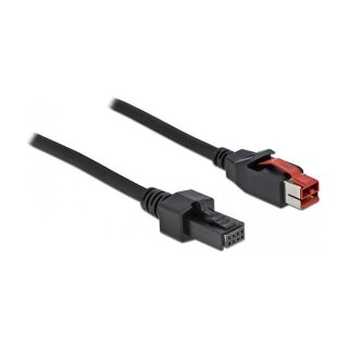 Delock PoweredUSB Kabel Stecker 24 V zu 2 x 4 Pin Stecker 3 m für POS Drucker und Terminals