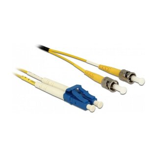 Kabel Lichtwellenleiter LC > ST Singlemode OS2 0,5 m