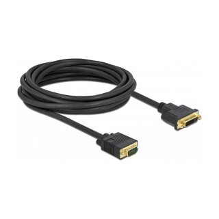 Kabel DVI 24+5 Buchse zu VGA Stecker 5 m