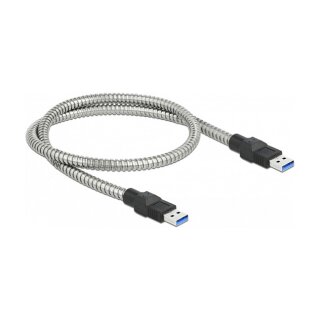 USB 5 Gbps Kabel Typ-A Stecker zu Typ-A Stecker mit Metallmantel 0,5 m