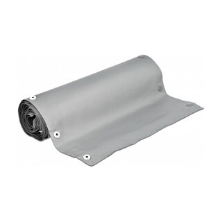 Delock Kabelschutzschlauch mit Knopfverschluss hitzebeständig 2 m x 70 mm grau / schwarz