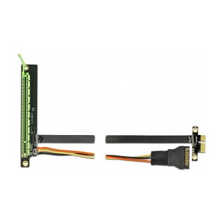 Riser Karte PCI Express x1 zu x16 mit flexiblem Kabel 80 cm