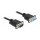 Delock RS-232 Kabel Seriell D-Sub9 Stecker zu Buchse Nullmodem mit schmalem Steckergehäuse 1 m