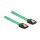 Delock SATA 6 Gb/s Kabel UV Leuchteffekt grün 50 cm