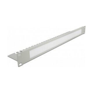 Delock 19? Kabelmanagement Bürstenleiste mit Kabelabfangplatte 1 HE grau