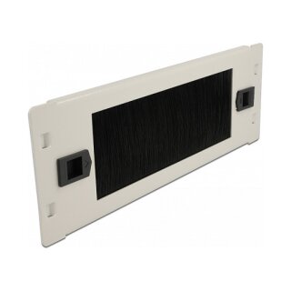 Delock 10? Kabelmanagement Bürstenleiste werkzeugfrei 2 HE grau