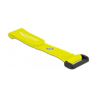 Klett-Kabelbinder mit Schlaufe und Befestigungsöse L 150 x B 20 mm gelb 5 Stück