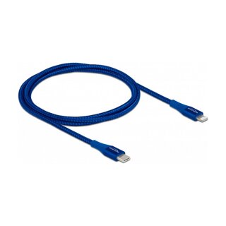Delock Daten- und Ladekabel USB Type-C™ zu Lightning™ für iPhone™, iPad™ und iPod™ blau 1 m MFi