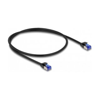 Delock RJ45 Netzwerkkabel Cat.6A S/FTP Slim 0,5 m schwarz
