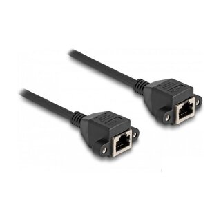 RJ50 Verlängerungskabel Buchse zu Buchse S/FTP 3 m schwarz
