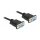 Delock RS-232 Kabel Seriell D-Sub 9 Buchse zu Buchse Nullmodem mit schmalem Steckergehäuse - CTS / RTS auto control - 10 m