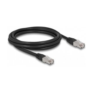 Delock RJ45 Netzwerkkabel Cat.6A S/FTP PE Outdoor 2 m schwarz