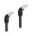 Delock RJ45 Netzwerkkabel Cat.6A S/FTP 45° nach unten gewinkelt 3 m schwarz