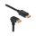 Delock DisplayPort Kabel Stecker gerade zu Stecker 90° unten gewinkelt 8K 60 Hz 1 m