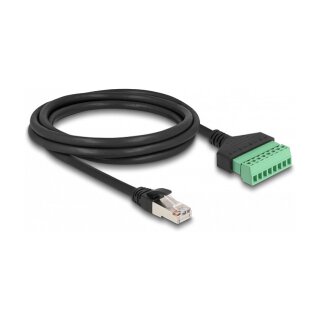 RJ45 Kabel Cat.6 Stecker zu Terminalblock Adapter 2 m 2-teilig